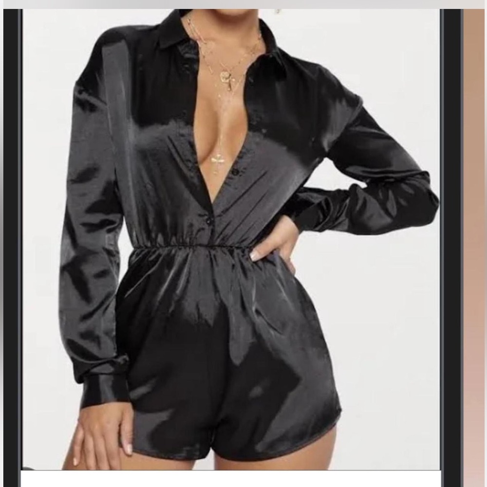 PrettyLittleThing Dark Satin Garment